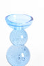 Candle stick 10x26,5 cm ITINGA glass bubble light blue