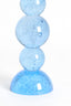 Candle stick 10x26,5 cm ITINGA glass bubble light blue