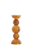 Candle stick 10x26,5 cm ITINGA glass milky dark brown