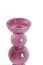 Candle stick 10x26,5 cm ITINGA glass milky purple