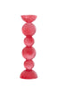 Candle stick 9,5x34 cm ITINGA glass milky coral