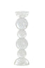 Candle stick 9,5x34 cm ITINGA glass bubble clear