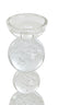 Candle stick 9,5x34 cm ITINGA glass bubble clear