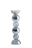 Candle stick 9,5x34 cm ITINGA glass bubble smoke