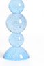 Candle stick 9,5x34 cm ITINGA glass bubble light blue