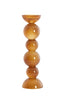 Candle stick 9,5x34 cm ITINGA glass milky dark brown