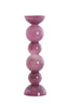 Candle stick 9,5x34 cm ITINGA glass milky purple