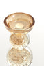 Candle stick 9,5x34 cm ITINGA glass bubble amber