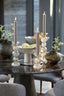 Candle stick 9,5x34 cm ITINGA glass bubble amber