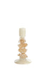 Candle stick 11,5x23 cm ESTINA cream+brown
