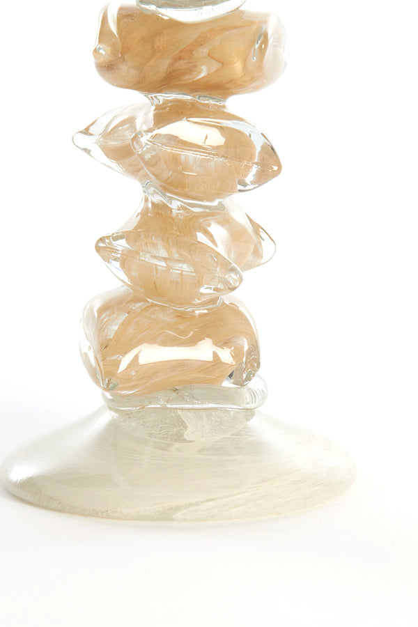 Candle stick 11,5x29,5 cm ESTINA cream+brown