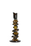 Candle stick 11x28,5 cm ESTIVA glass olive green