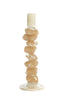 Candle stick 11,5x35 cm ESTINA cream+brown