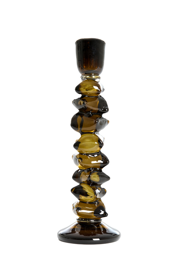 Candle stick 11x34 cm ESTIVA glass olive green