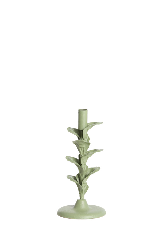 Candle stick 12x25 cm PARANA matt mint green