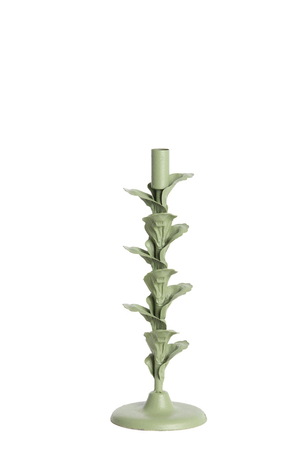 Candle stick 12x33 cm PARANA matt mint green