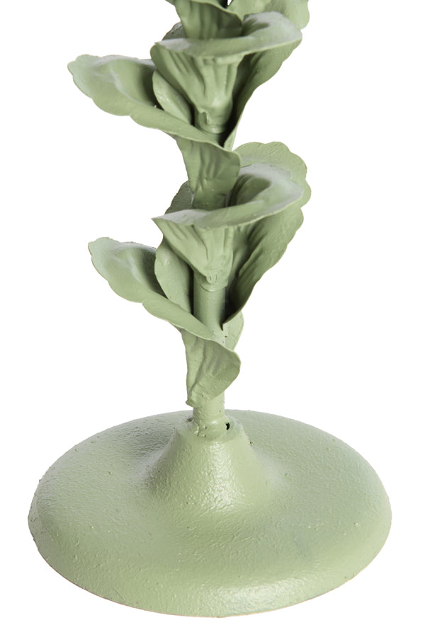 Candle stick 12x33 cm PARANA matt mint green