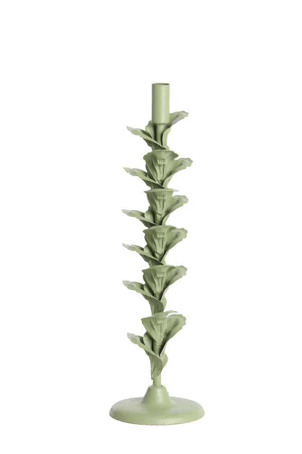 Candle stick 12x41 cm PARANA matt mint green