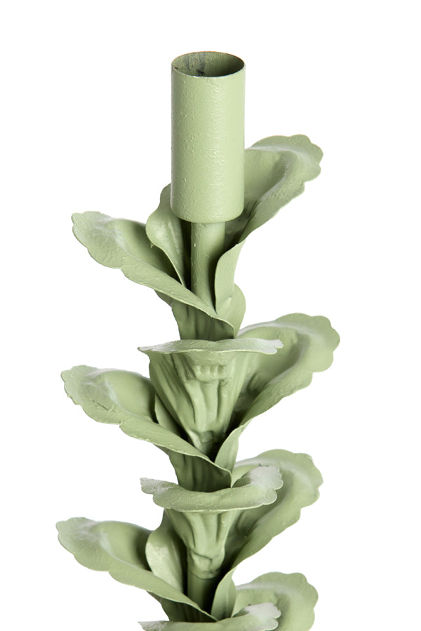 Candle stick 12x41 cm PARANA matt mint green