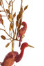 Candle stick 22x11x44 cm HERON burgundy+bronze
