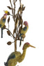 Candle stick 22x11x44 cm HERON yellow-pink-green+bronze