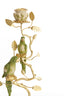 Candle stick 14x9x32,5 cm BIRD mint green-white+light gold