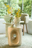 Candle stick 14x9x32,5 cm BIRD mint green-white+light gold
