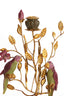 Candle stick 16,5x9x32,5 cm PAJARO burgundy-d green+bronze