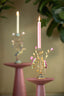 Candle stick 16,5x9x32,5 cm PAJARO burgundy-d green+bronze