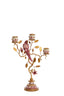 Candle stick 3L 22,5x9x31,5 cm LOROS burgundy-cream+bronze