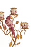 Candle stick 3L 22,5x9x31,5 cm LOROS burgundy-cream+bronze