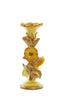 Candle stick 11x10x28,5 cm LAMOS yellow+bronze