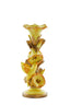 Candle stick 11x10x28,5 cm LAMOS yellow+bronze