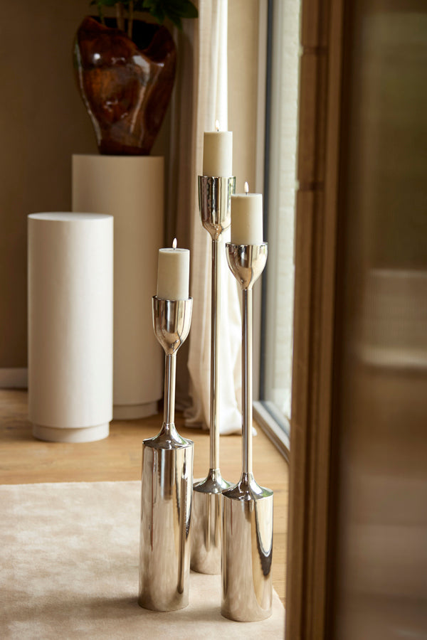 Candle holder 13x90 cm VELEZ nickel