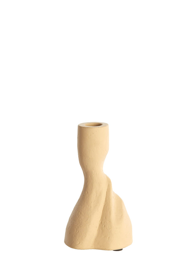 Candle stick 10x9x17,5 cm ARKADIA sand