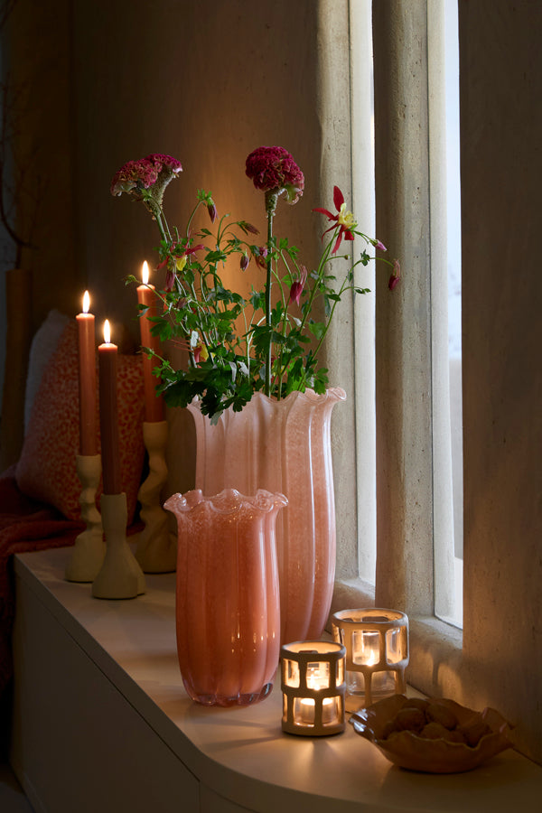 Candle stick 10x9x22,5 cm ARKADIA sand
