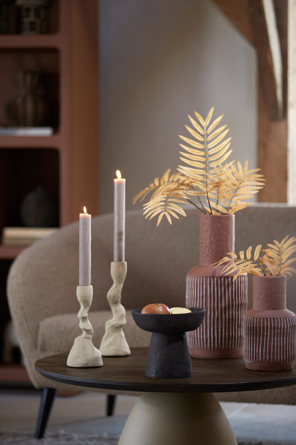 Candle stick 10x9x27 cm ARKADIA cream