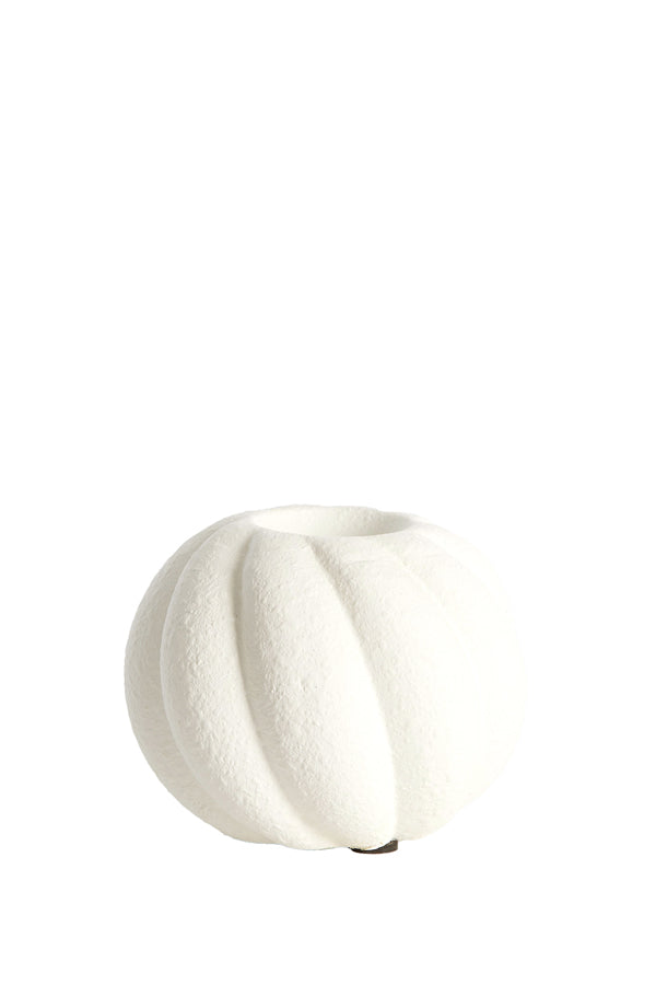Candle holder 12,5x10 cm CAVALLA ceramics white