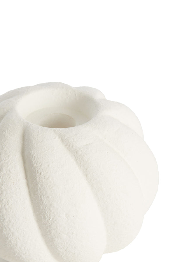 Candle holder 12,5x10 cm CAVALLA ceramics white