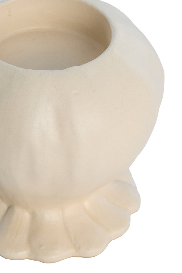 Candle holder 14x12,5 cm REWA ceramics cream