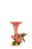 Candle stick 14,5x10x20 cm BIRD coral+green-brown