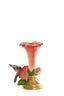 Candle stick 14,5x10x20 cm BIRD coral+green-brown