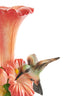 Candle stick 14,5x10x20 cm BIRD coral+green-brown
