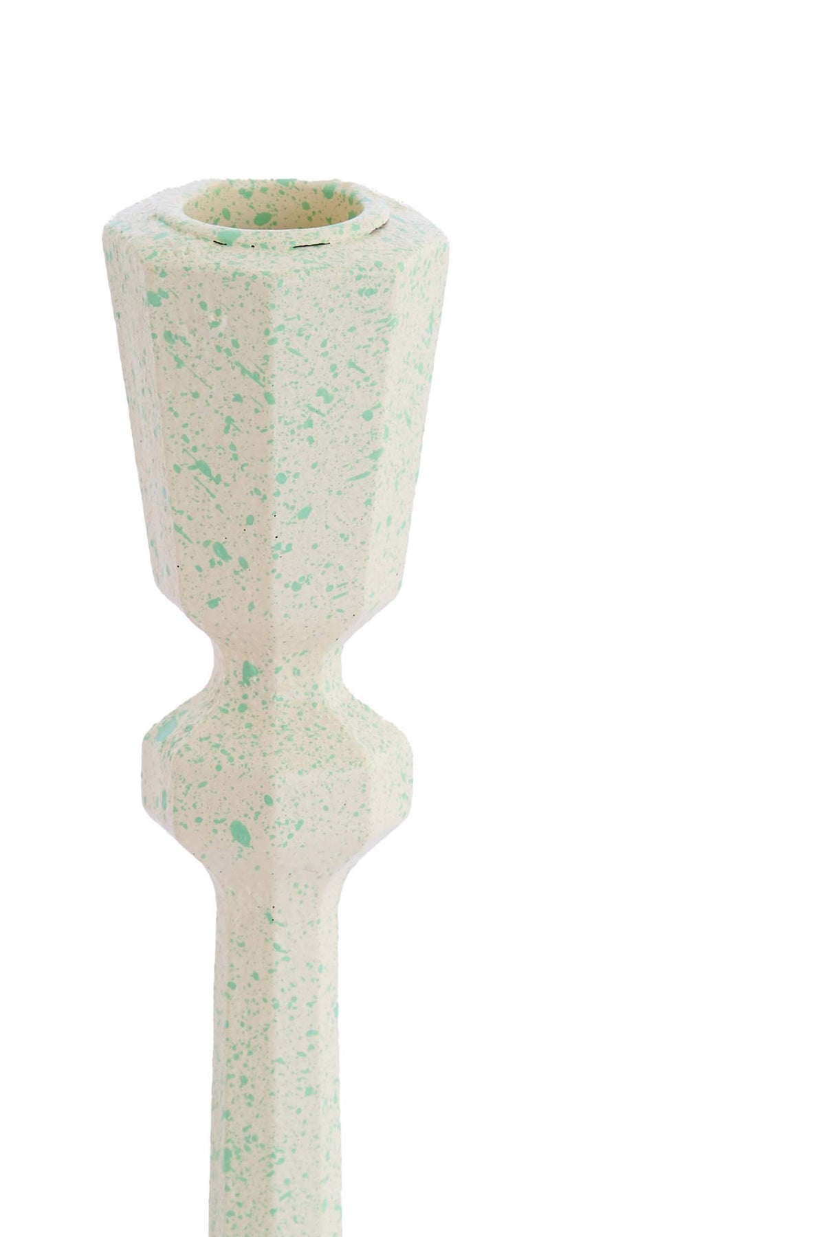 Candle stick 8x18,5 cm AVILES light green+green