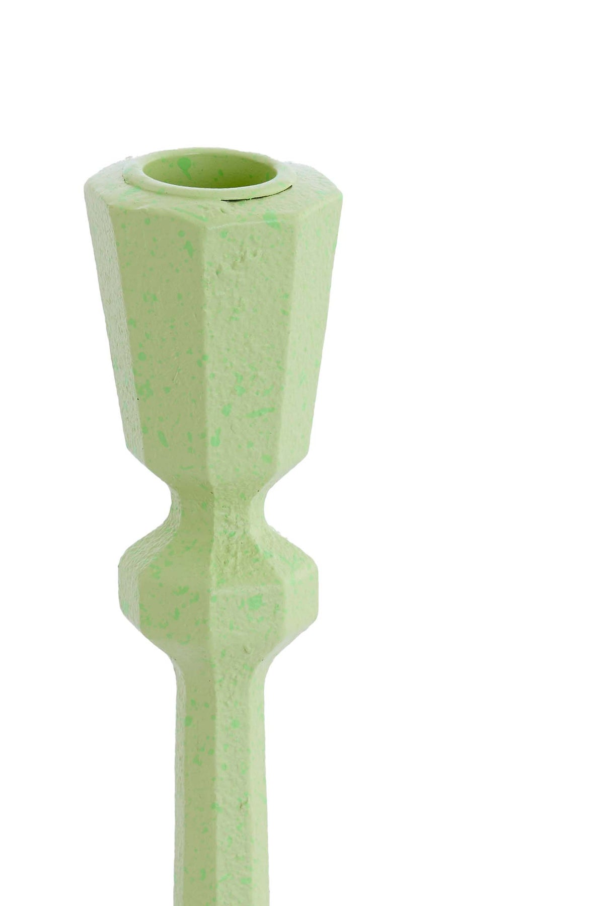 Candle stick 8x18,5 cm AVILES green