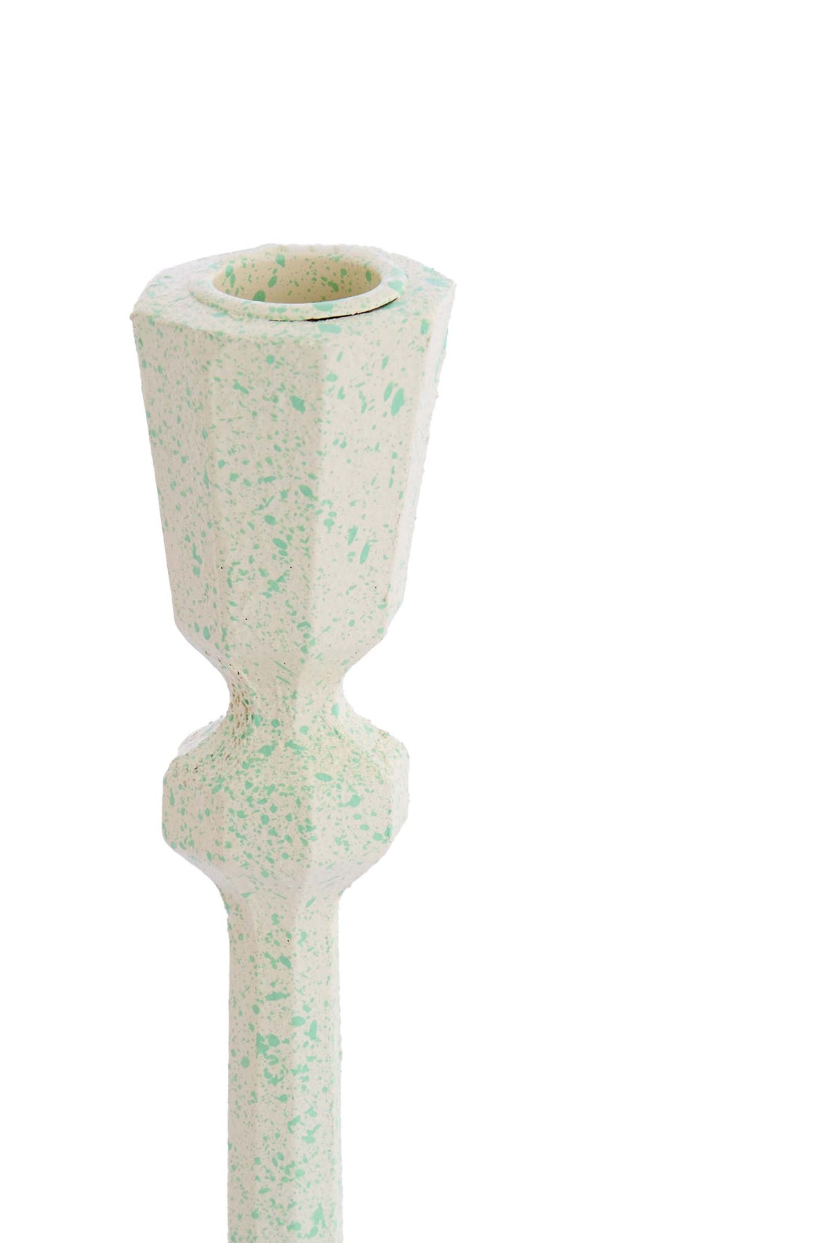 Candle stick 8x23 cm AVILES light green+green