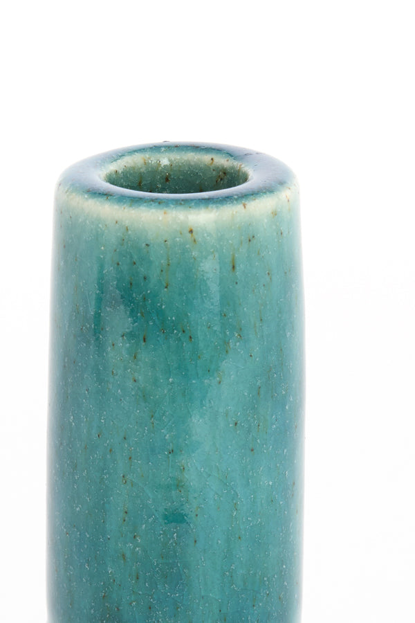Candle stick 10x15,5 cm BURANO ceramics petrol