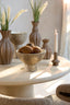 Candle stick 10x15,5 cm BURANO ceramics matt brown
