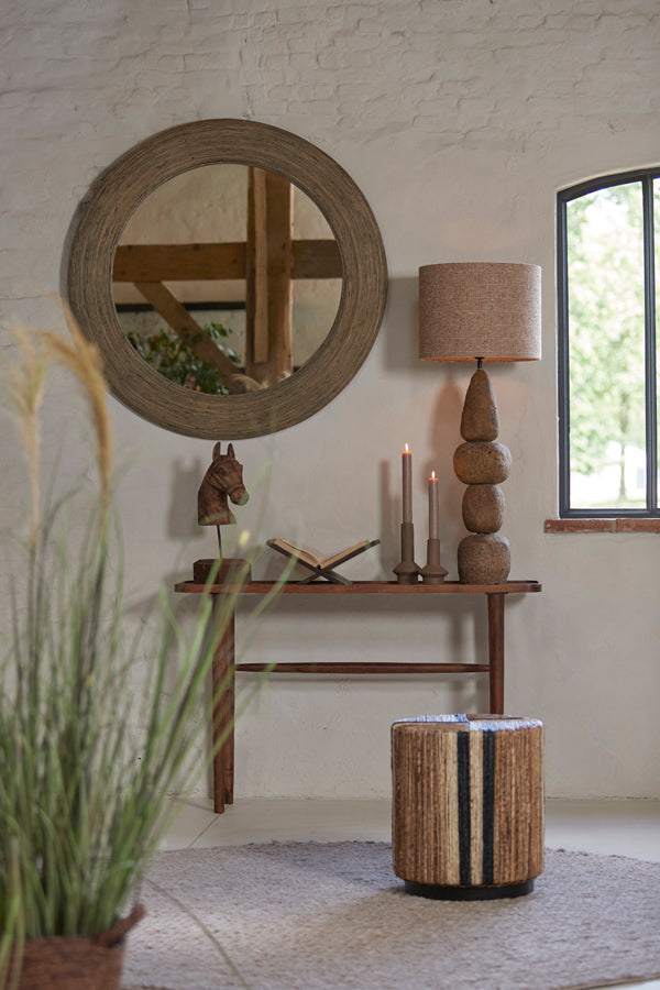 Candle stick 10x15,5 cm BURANO ceramics matt brown