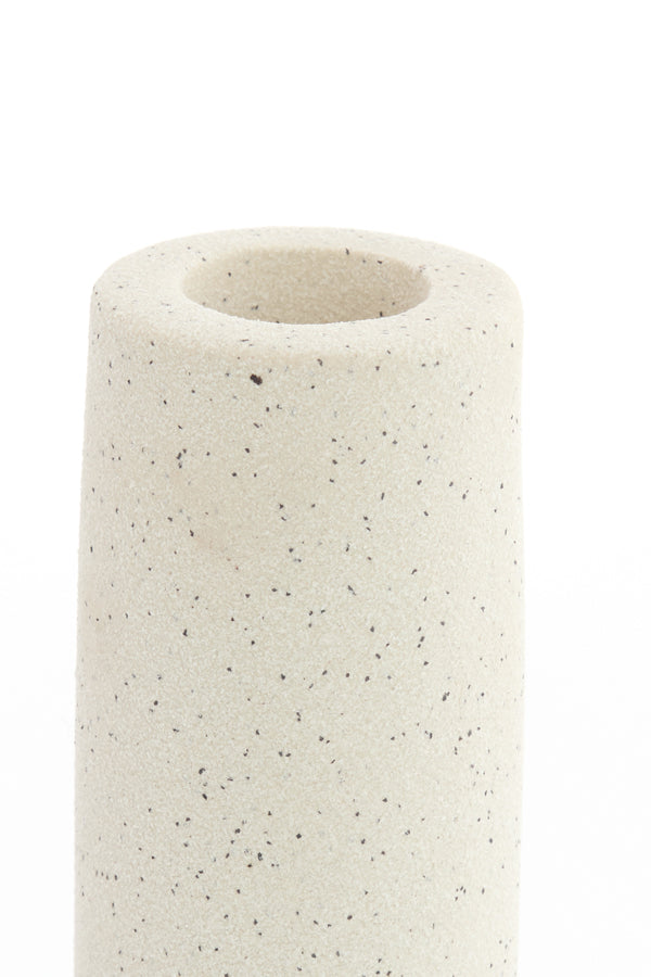 Candle stick 10x20,5 cm BURANO ceramics matt cream